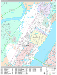 North Bergen Wall Map Premium Style 2026